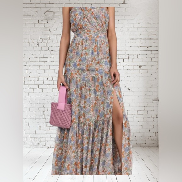 Veronica Beard Floral Silk Chiffon Sleeveless Maxi Dress. Like New. Size:00 - Picture 3 of 15